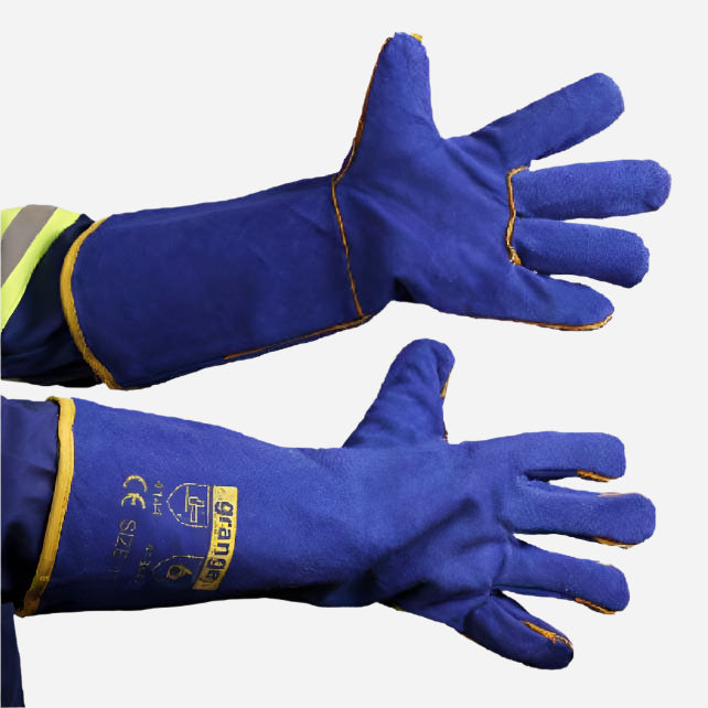 GRANGE BLUE LINED LEATHER GLOVE - ELBOW LENGTH - Procon Marketing (Pty) Ltd