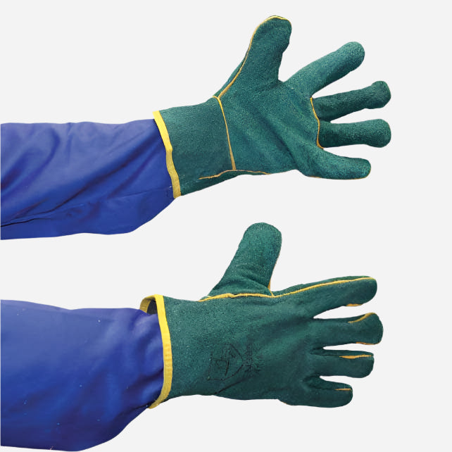 GRANGE GREEN LINED LEATHER GLOVE - WRIST LENGTH - Procon Marketing (Pty) Ltd