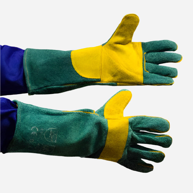 GRANGE GREEN LINED REINFORCED PALM LEATHER GLOVE - ELBOW LENGTH - Procon Marketing (Pty) Ltd