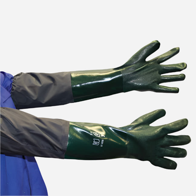GRANGE PVC PEBBLE-PALM TEXTURED GLOVE - DARK GREEN 60CM - Procon Marketing (Pty) Ltd