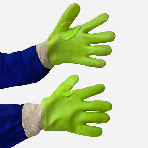 GRANGE PVC MEDIUM WEIGHT REINFORCED GLOVE - GREEN KNITWRIST - Procon Marketing (Pty) Ltd