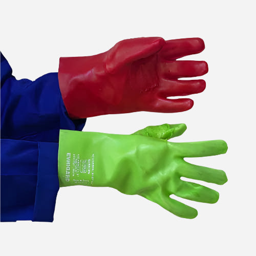 GRANGE PVC MEDIUM WEIGHT REINFORCED GLOVE - RED/GREEN 27CM - Procon Marketing (Pty) Ltd