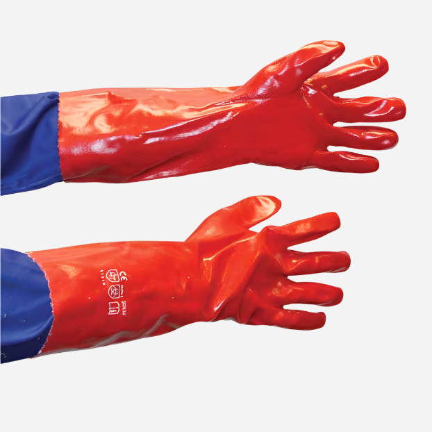 GRANGE PVC MEDIUM WEIGHT GLOVE - RED 38CM - Procon Marketing (Pty) Ltd