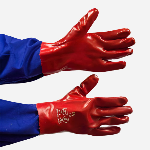 GRANGE PVC MEDIUM WEIGHT GLOVE - RED 27CM - Procon Marketing (Pty) Ltd