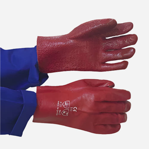 GRANGE PVC HEAVYWEIGHT TERRY-PALM GLOVE - RED 27CM - Procon Marketing (Pty) Ltd