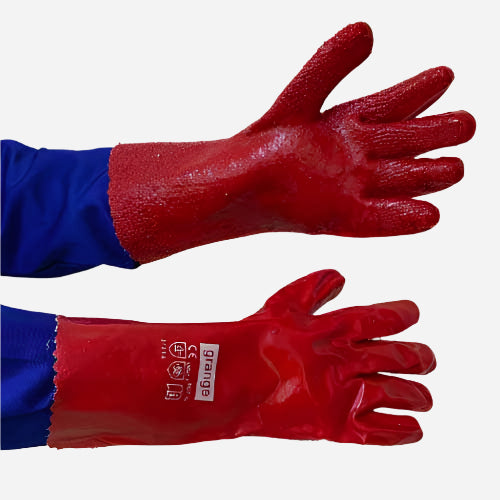 GRANGE PVC HEAVYWEIGHT TERRY-PALM GLOVE - RED 38CM - Procon Marketing (Pty) Ltd