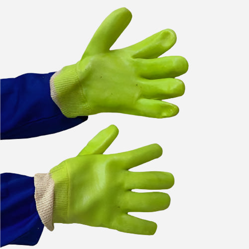 GRANGE PVC MEDIUM WEIGHT GLOVE - GREEN KNITWRIST - Procon Marketing (Pty) Ltd