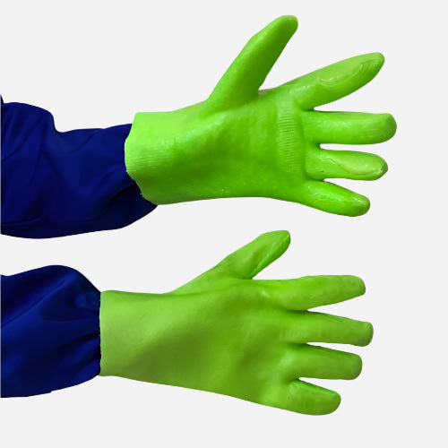 GRANGE PVC HEAVYWEIGHT TERRY-PALM GLOVE - GREEN 27CM - Procon Marketing (Pty) Ltd