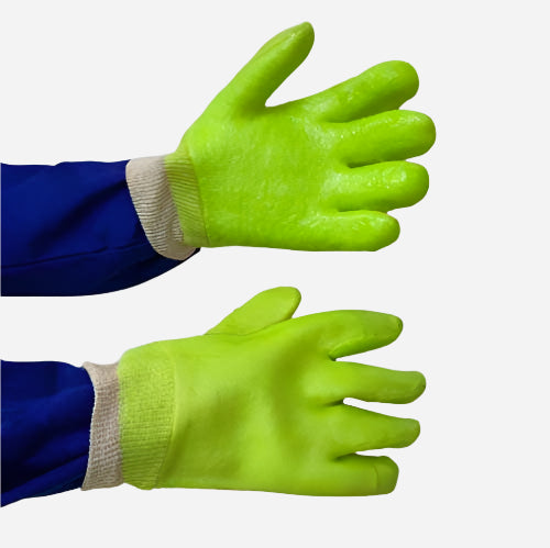 GRANGE PVC HEAVYWEIGHT TERRY-PALM GLOVE - GREEN KNITWRIST - Procon Marketing (Pty) Ltd