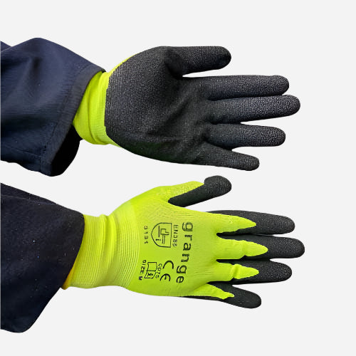 GRANGE HI-VIS BLACK PU NITRILE GLOVE - Procon Marketing (Pty) Ltd