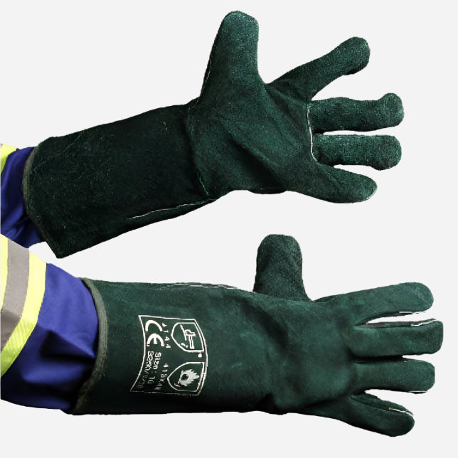 GRANGE GREEN LINED LEATHER GLOVE - ELBOW LENGTH - Procon Marketing (Pty) Ltd