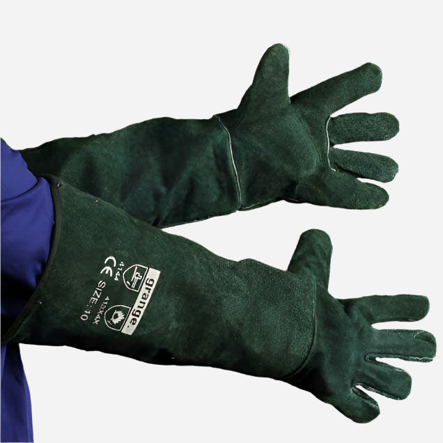 GRANGE GREEN LINED LEATHER GLOVE - SHOULDER LENGTH - Procon Marketing (Pty) Ltd
