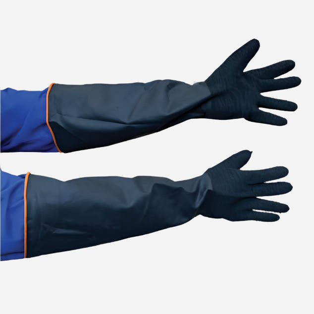 GRANGE TEXTURED RUBBER CHEMICAL GLOVE - BLACK 60CM - Procon Marketing (Pty) Ltd